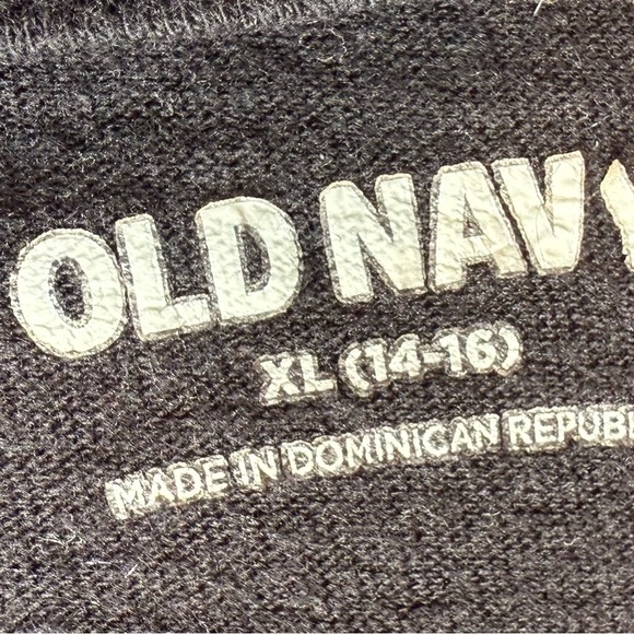 Old Navy Black Tee with Blue Floral Design/girls size XL - Picture 2 of 5